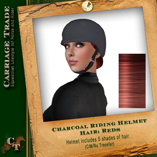 @CT@ Riding Helmet Charcoal/Reds