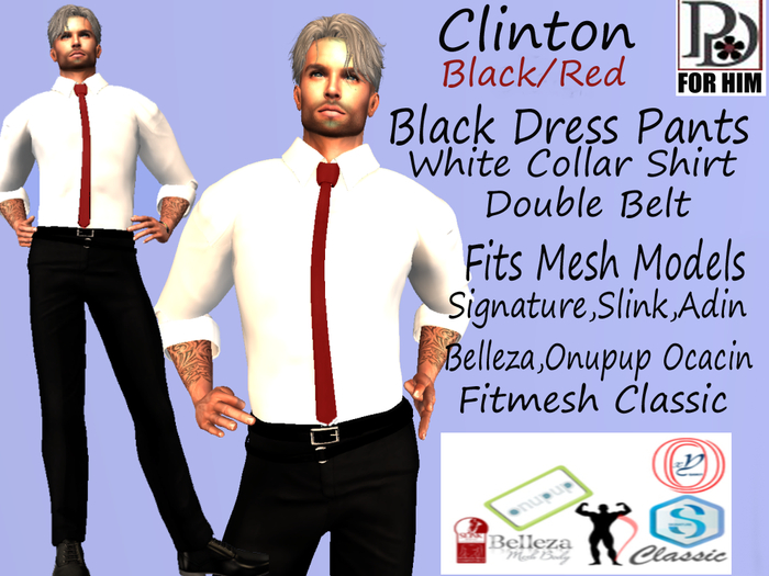 !PD-Clinton BlackWhite and Red