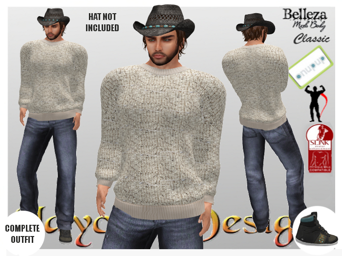 JCD Mottled wool sweater outfit (ADD)