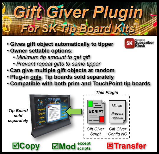 SK Tip Board Gift Giver Plugin