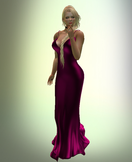 Pink Silk Cowl Back Dress