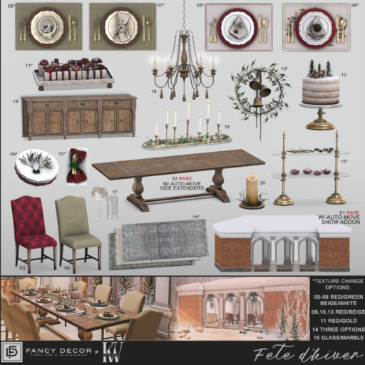 Fancy Decor + KraftWork Fete d'hive Complete Set