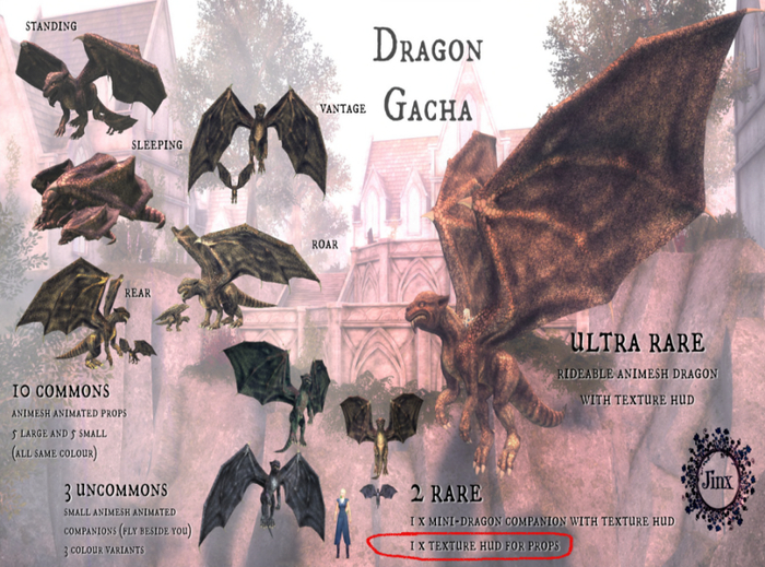 Mr Necturus & Jinx : Dragon Gacha Prop HUD RARE