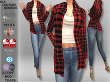 "GCD" Randi Flannel Shirts Red