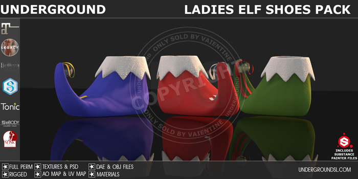 [UG MESH] LADIES ELF SHOES - FULL PERM