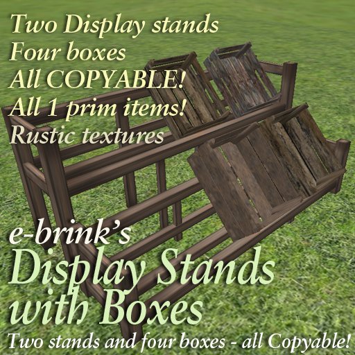 Display Stands with Boxes Rustic/wagon/cart/fruit/vegetables/grain/stall/old/store/shop/village/medieval/dock/wharf