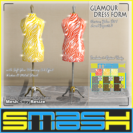 SMASH - Glamour Dress Form (Zebra-Set1) BOXED