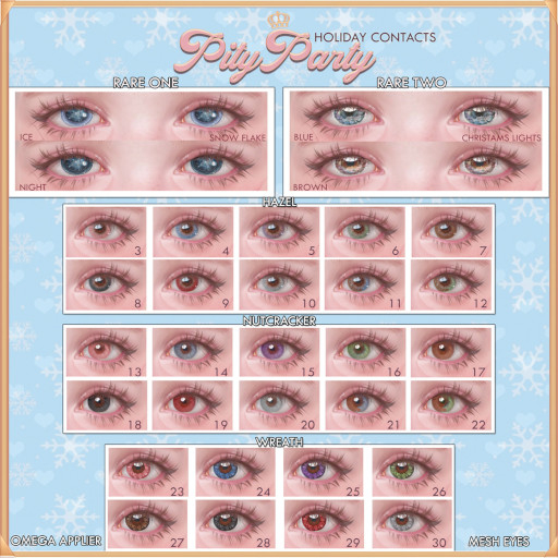 2[ Pity Party ] Holiday Contacts Christmas Lights RARE