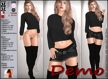 .:S&B:. Knitted Sweater with Mini Skirt and Boots Demo