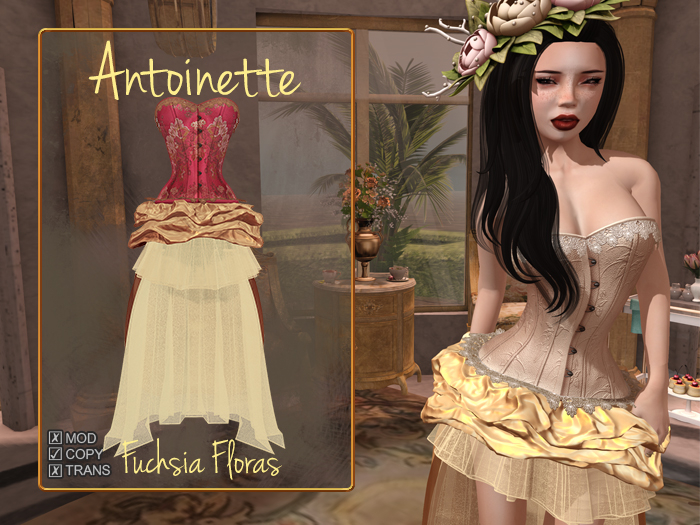 {MB} Fuchsia Florals Corset