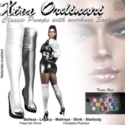 *XO* Classic Pumps with overknee Socks