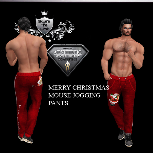 :STLF: AESTHETIC CHRISTMAS MOUSE JOGGING PANTS