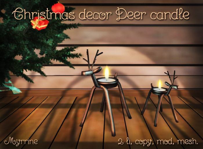 Christmas decor deer candle (boxed)