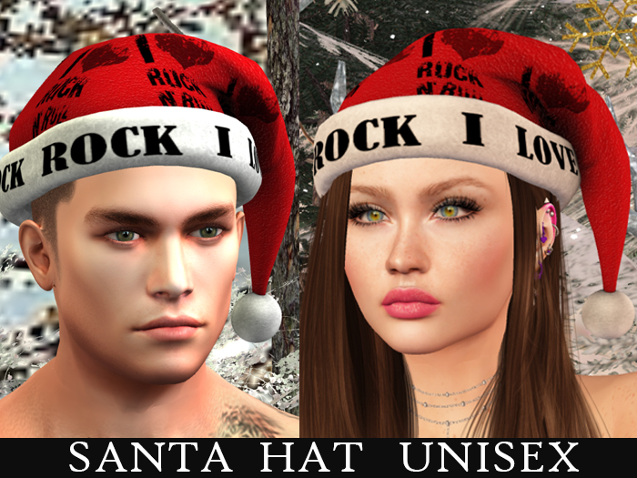 SANTA HAT ROCK