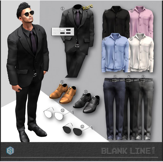 03-BlankLine SuitGacha Shirts [Pink] Gianni