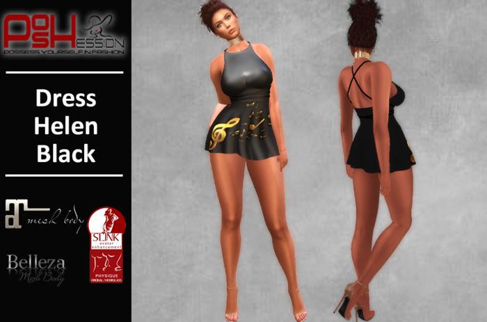 (POSHESSION) HELEN DRESS BLACK