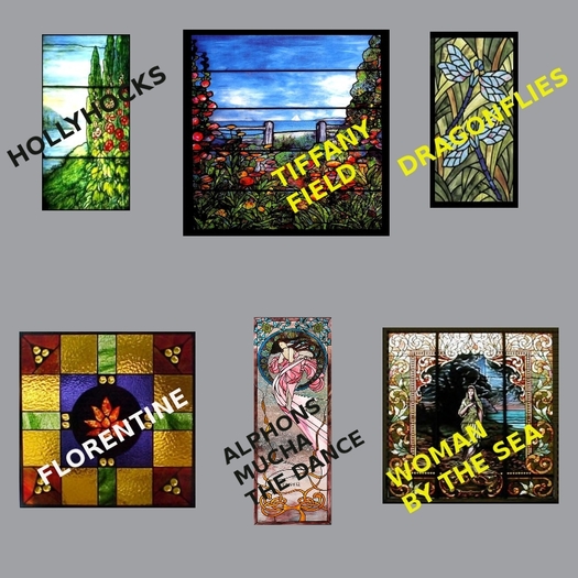 stained glass panel Dragonflies