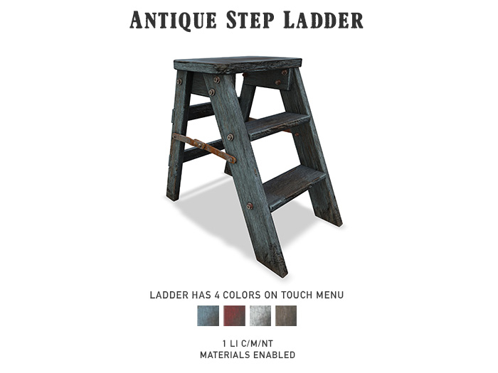 Muniick- Antique Step Ladder