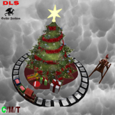Xmas tree w train gifts and deco 4 LI  boxed