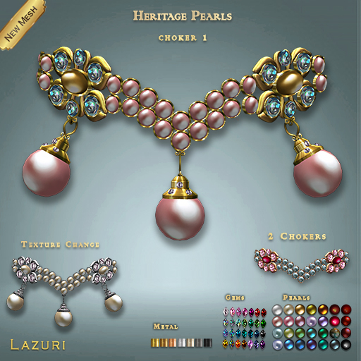Lazuri Heritage Pearls  Choker 1  MESH