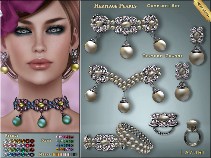 Lazuri Heritage Pearls Complete Set  MESH