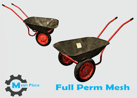 Second Life Marketplace - Mesh Place - Wheelbarrow - Full Perm Mesh