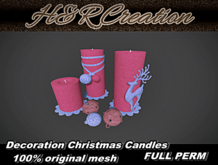 H&R  Decoration Christmas Candles -FULL PERM-Package