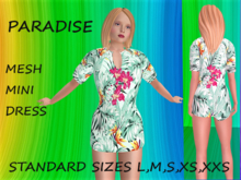 Ladies Mesh Mini Dress-Paradise-5sizes