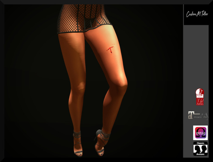 Brand T Custom M tattoo
