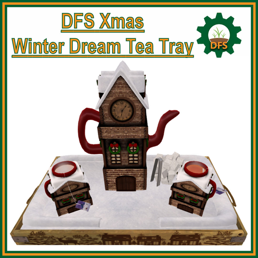 DFS Xmas Winter Dream Tea Tray (Texture)