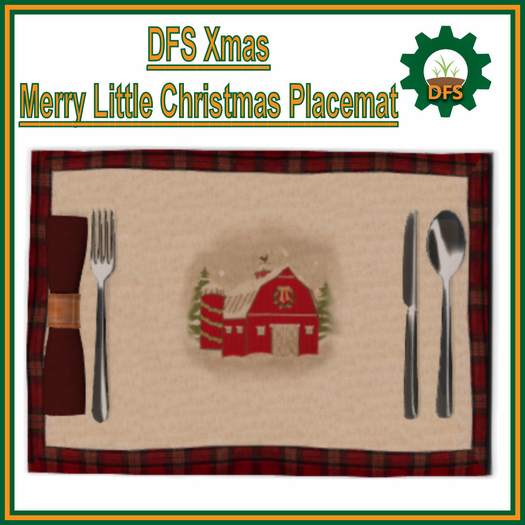 DFS Xmas Merry Little Christmas Placemat (Texture)