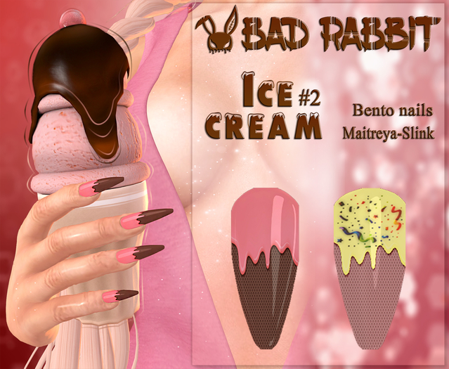 =Impulse= Ice cream #2 nails (Maitreya, Slink)