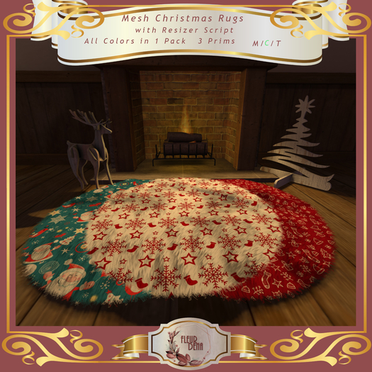 FleurDena. Mesh Christmas Rugs [Add Me!]