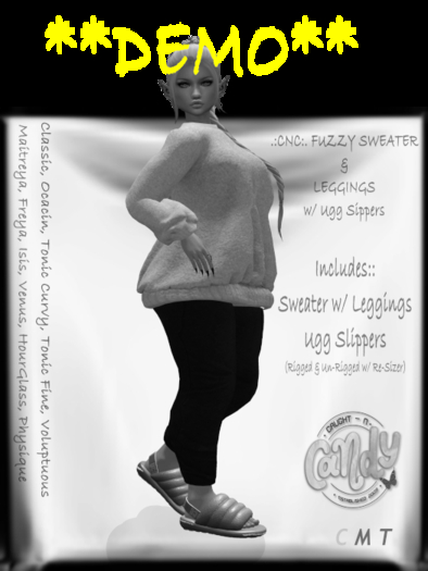 .:CNC:. **DEMO**FUZZY SWEATER & LEGGINGS w/ Ugg Slippers