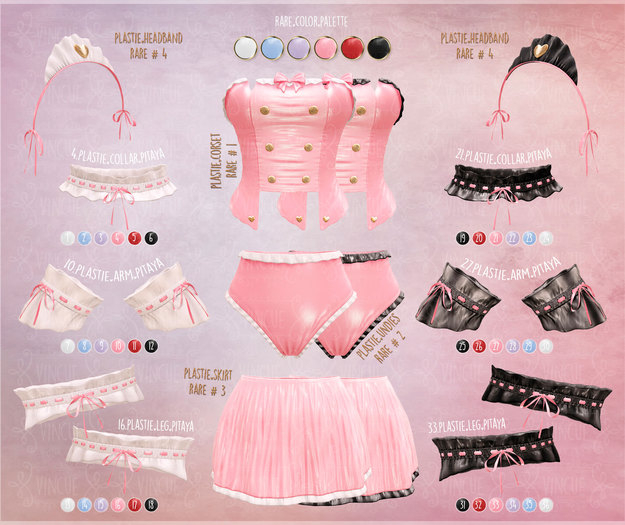 {vincue} Plastie+Leg - Black/Snow [Maitreya]