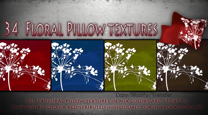 34 Floral pillow textures