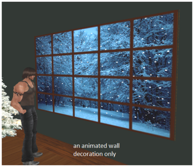 Second Life Marketplace - Faux Window w/ snow animation