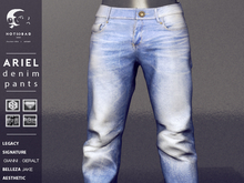 not so bad . mesh . ARIEL denim pants . aqua