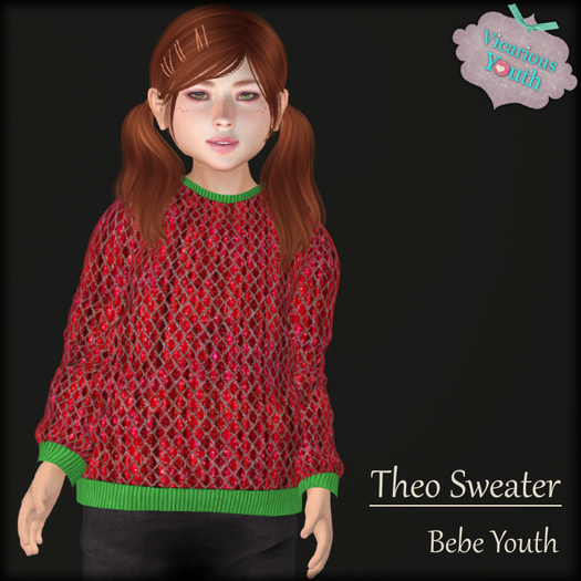 {V*Y} Theo Shirt - Red Holiday Knit BYOUTH