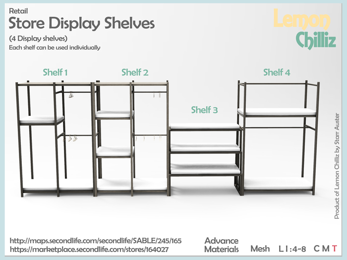 Store Display Shelves (Mesh) [Lemon Chilliz]