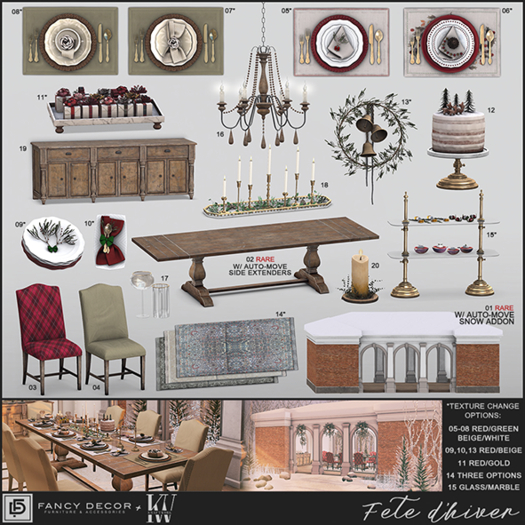 01 Fancy Decor + KraftWork Fete d'hiver: Pavilion RARE