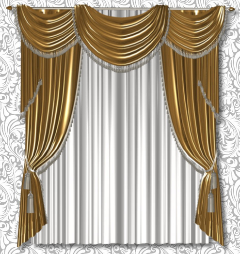 ART GOLD AND WHITE DRAPERY FANTASMAGORIA BY FLAME