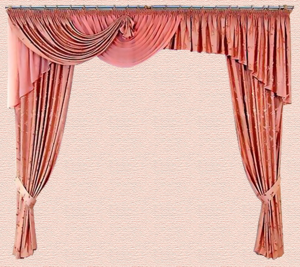 ART MUTED PEACH COLORED DRAPERY  FANTASMAGORIA BY FLAME