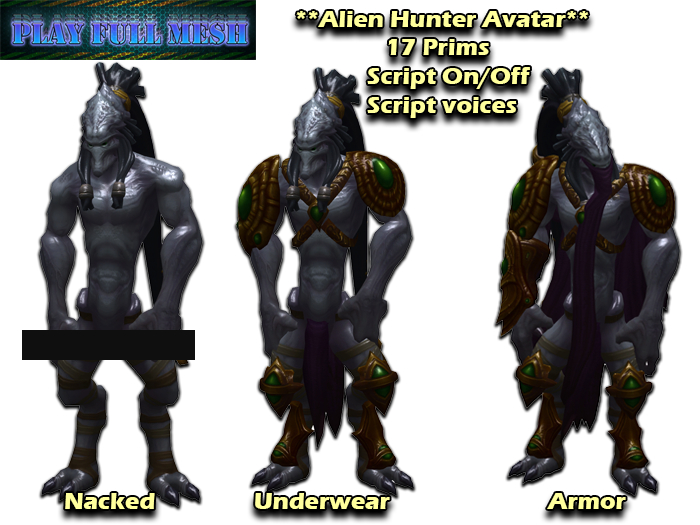 **Alien Hunter Avatar Purple**PlayFullMesh
