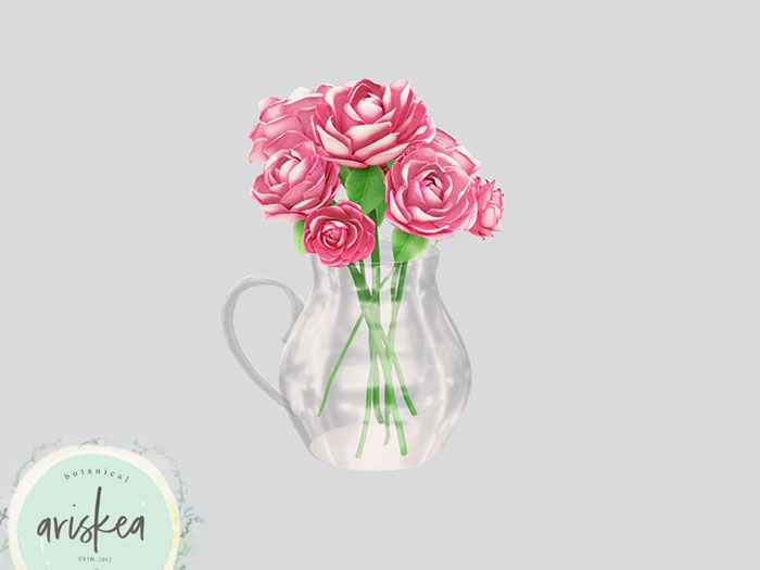 Ariskea[Parisian] Roses Glass Jar [Rose]