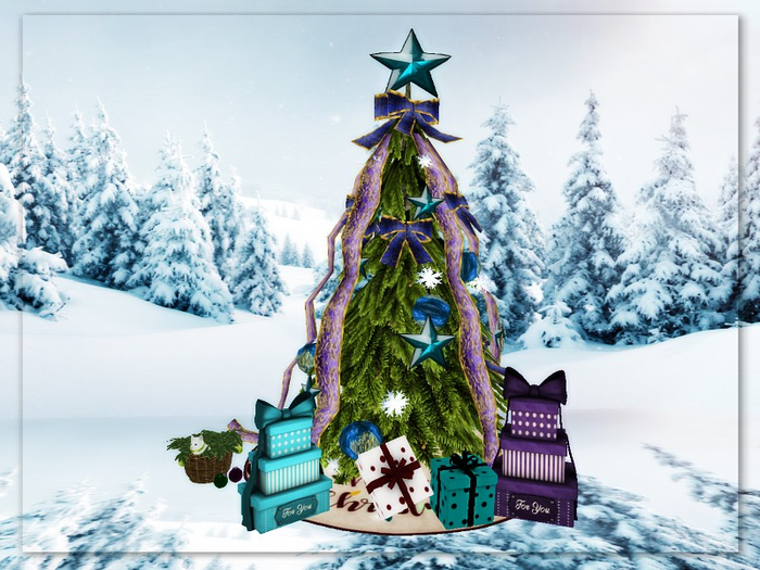 [AE] Home Decor - Yule Tide Xmas Tree Blue
