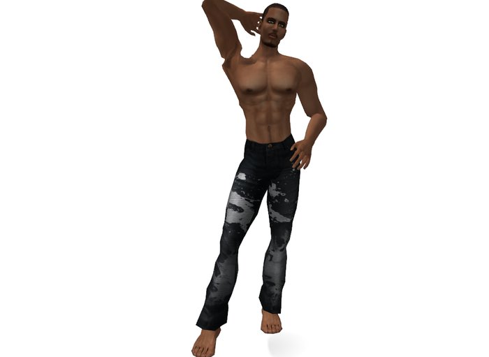 Bleached Mens BLUE jeans
