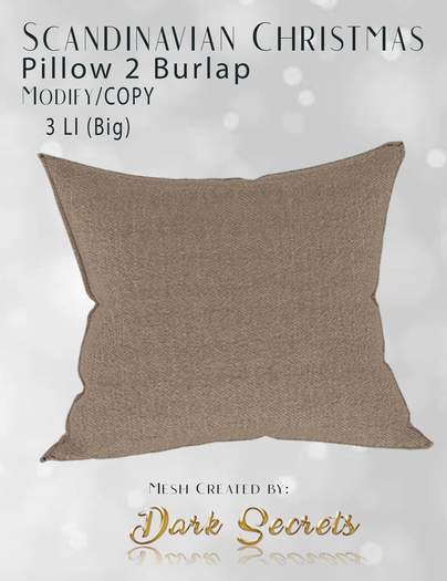 Dark Secrets - Pillow 2 (Burlap)