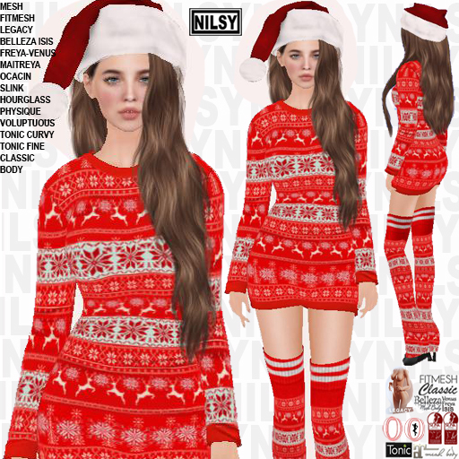 SNOWFLAKE DRESS WITH STOCKINGS AND SHOES