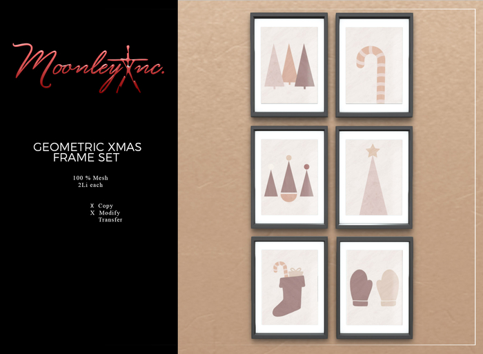 Moonley Inc. - Geometric Xmas Frame Set
